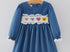 Conversational heart smocked dress