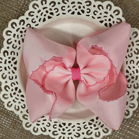 Pink with pink moonstitch hair bow
