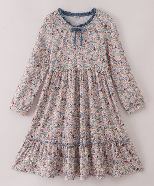 Blue floral mom dress