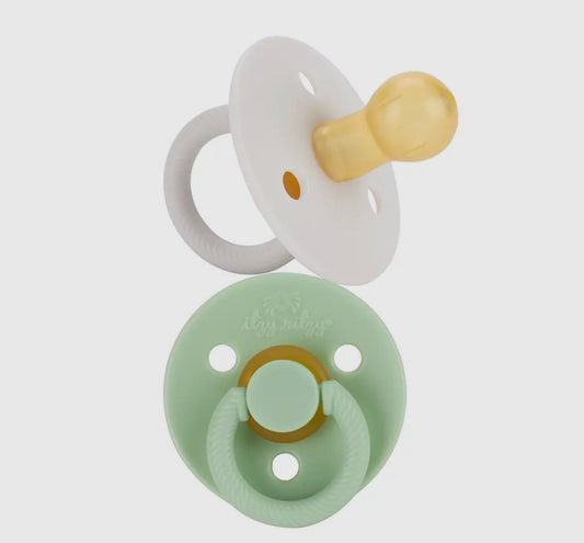 Itzy soother paci set - mint + white