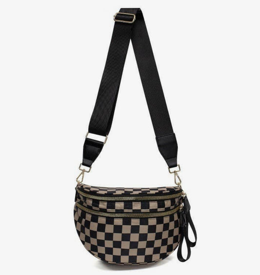 Checkered cross body