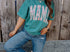 Emerald floral mama tee