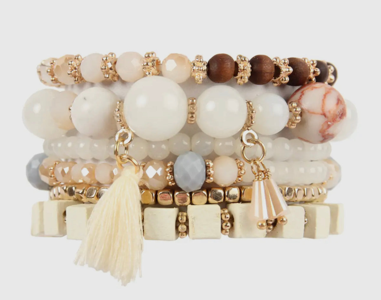 Nude bracelet stack