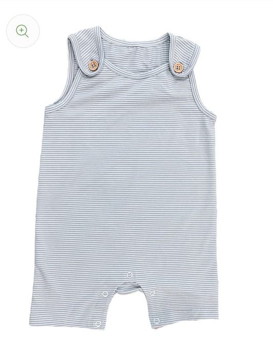 Striped romper NB - EMBROIDERED
