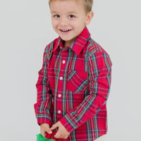 Ruggedbutts Boys plaid button down