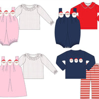 Santa trio pink dress