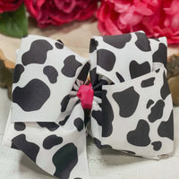 Cow print texas size bow