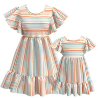Mama + mini striped dress (GIRLS)