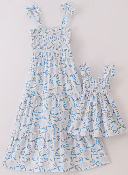 Porcelain petal girls dress