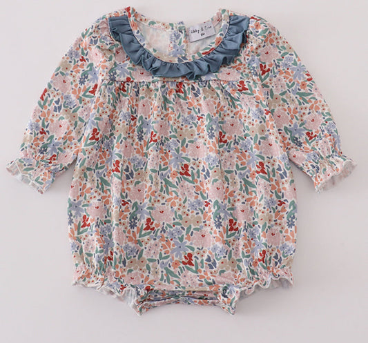 Blue floral bubble