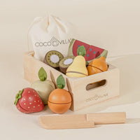 Wooden fruit play set