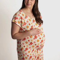 Groovy flowers labor gown