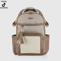 Itzy ritzy vanilla latte boss plus backpack diaper bag
