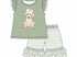 Sage puppy striped girls set