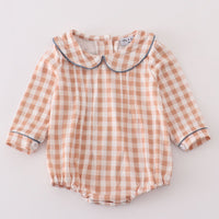 Orange gingham boy bubble