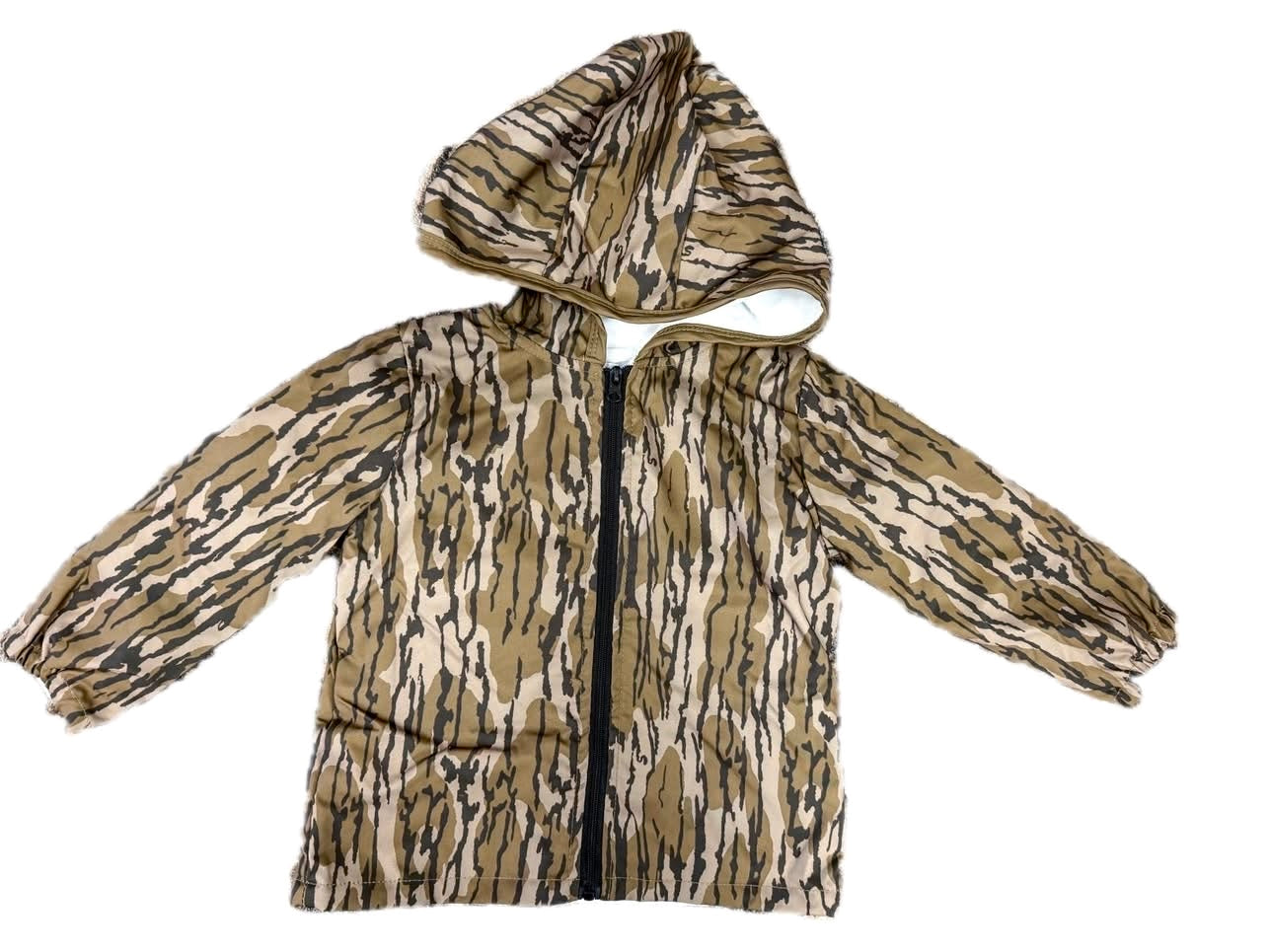 Brown camo rain jacket
