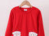 Red Appliqué Santa boys top