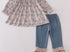 Blue floral pant set