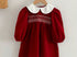 Red smocked dress