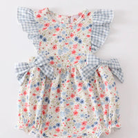 Floral print girls bubble
