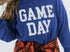 Game day blue corded top