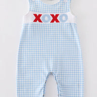 XOXO boys gingham smocked Jon Jon