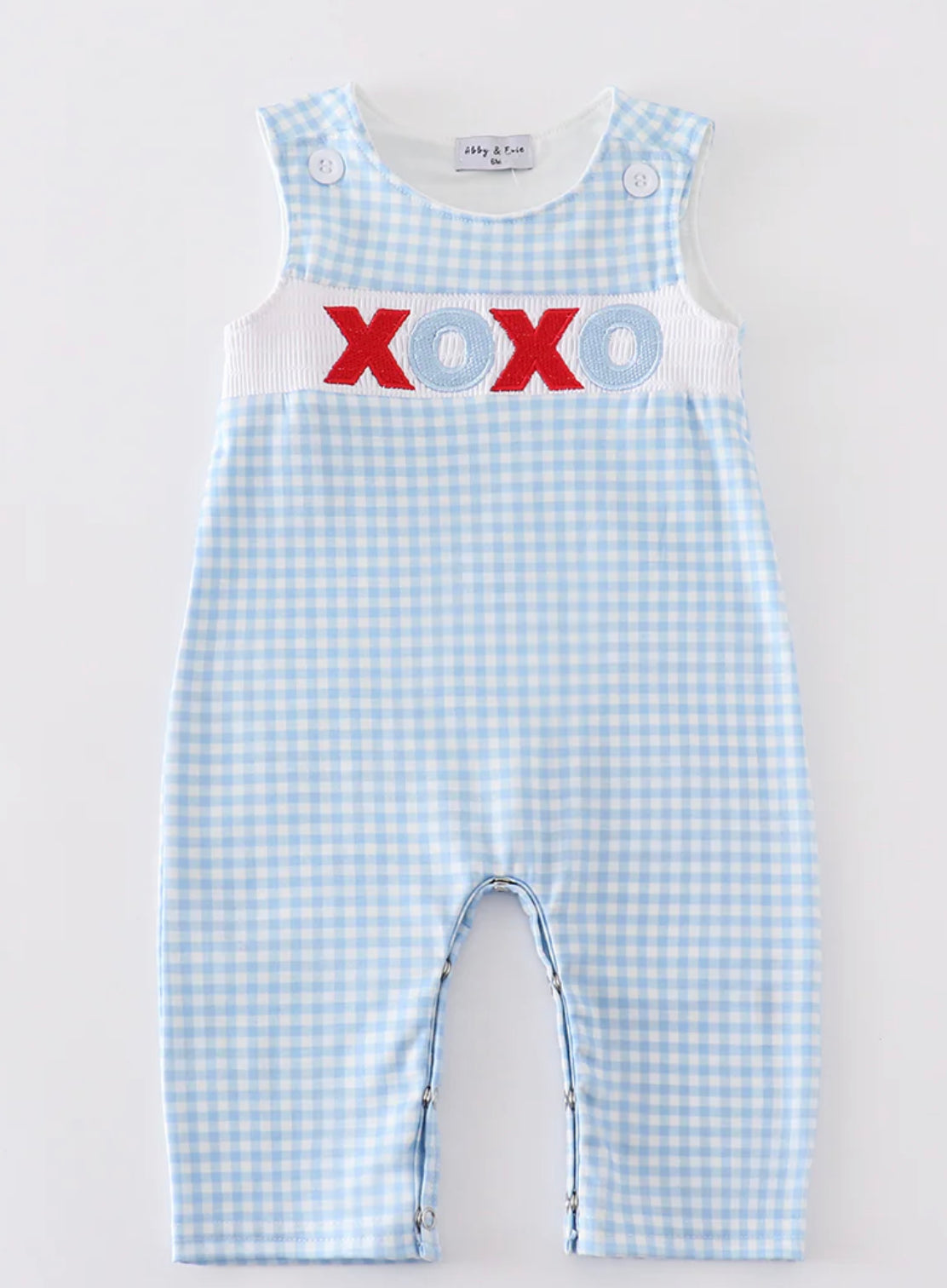 XOXO boys gingham smocked Jon Jon