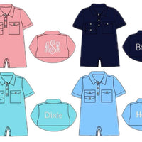 Navy Fishing Romper