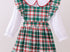 Plaid ruffle girls dress set
