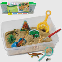 Sensory dinosaur dig activity bin