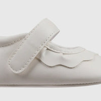 White baby crib shoes