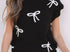 Black side bow sweater top