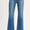 Tummy control high rise crop wide jeans