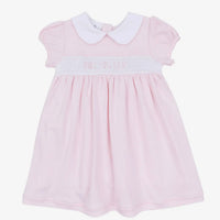 Big sister smocked dress- pink