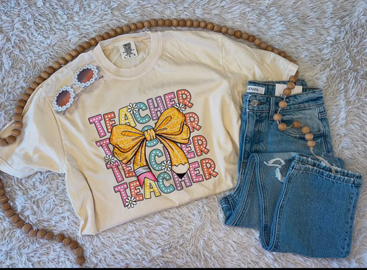 Teacher bow tee