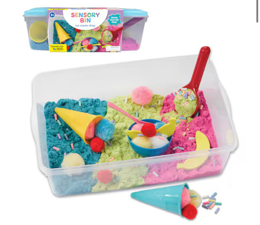 Ice cream sensory activity bin