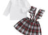 White plaid suspender dress