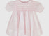 Pink smocked dress with lace