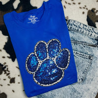 Paw print sequin tee
