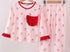 Pink Santa face pajama set