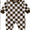 Brown checkered romper