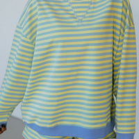 Green striped short set
