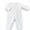 Picot trimmed footie - blue - EMBROIDERED