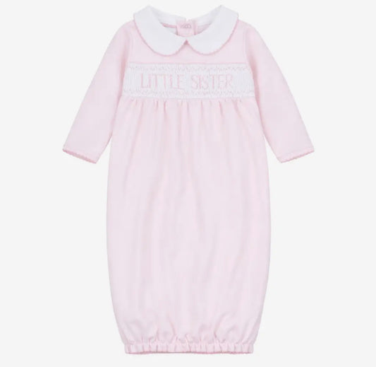 Little sister smocked gown