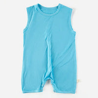 Blue bamboo romper