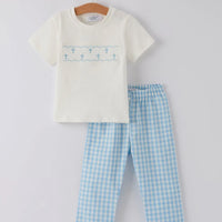 Boys smocked cross set