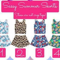 Blue floral (#4) skort set