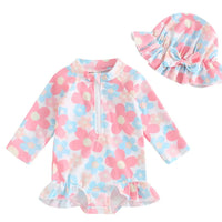 Floral girls swim