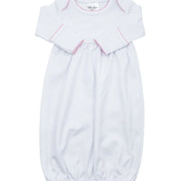 White picot trimmed gown