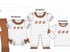 Girls French knot football romper